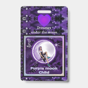 Crachá Criança da Lua Roxa