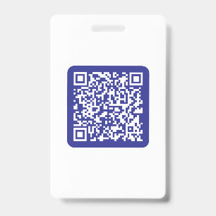 Crachá Criar um código de QR digitalizável Azul Escuro