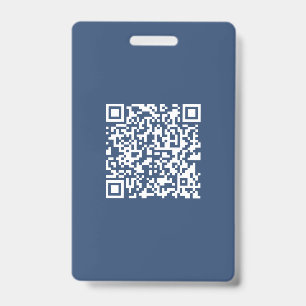 Crachá Criar um código QR verificável Marinho desbotado