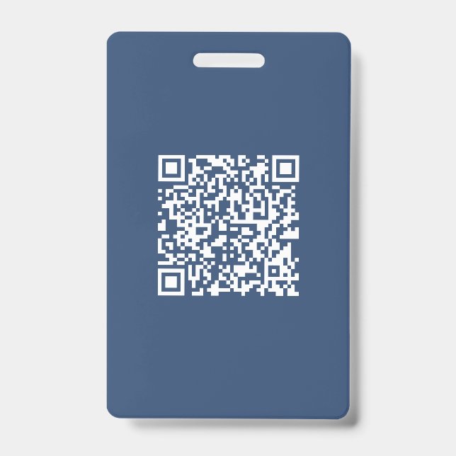 Crachá Criar um código QR verificável | Marinho desbotado (Frente)