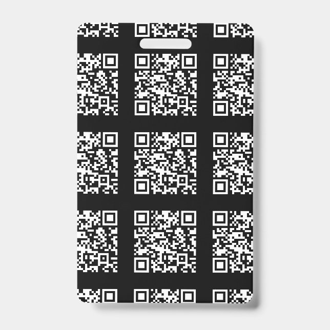 Crachá Criar um Padrão de Código QR em Título | Cor editá (Frente)