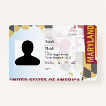 CRIATIVE Child ID- Maryland Flag -RED