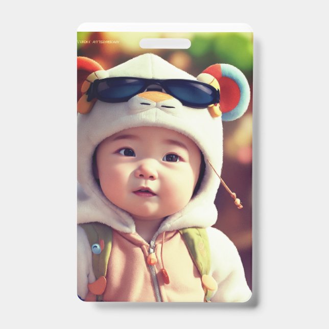 Crachá Crie Convites Personalizados para Chá de Bebê com  (Frente)