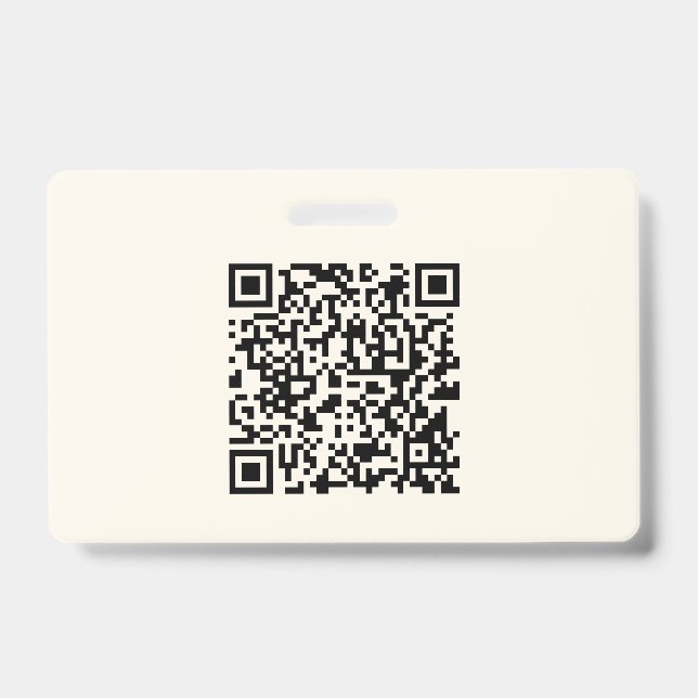 Crachá Crie Instantaneamente um Código QR | Branco Esmaec (Frente)