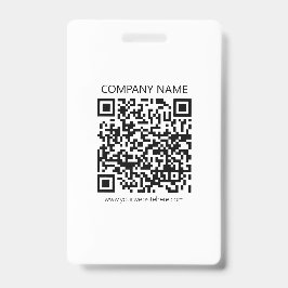 Crachá Crie seu próprio código QR | Preto e Branco