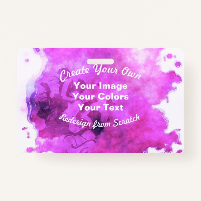 Crachá Crie seu próprio design personalizado (Frente)