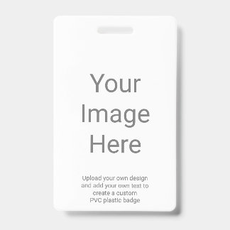 Crachá Crie Seu Próprio Plástico Vertical PVC com Imagem