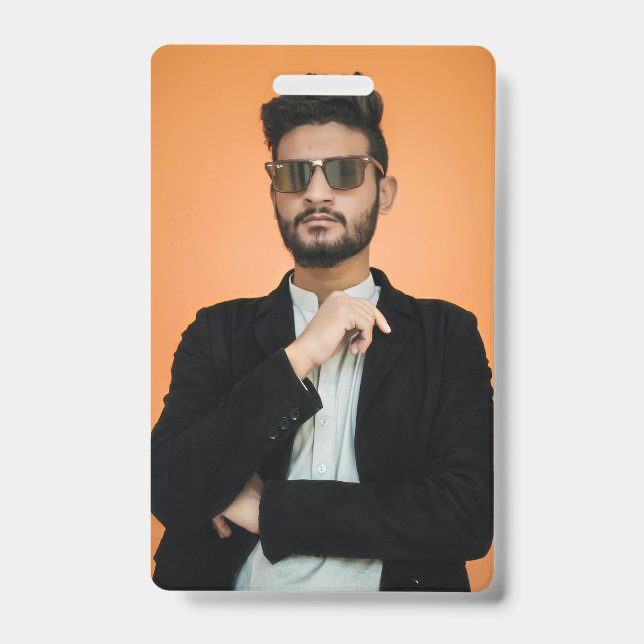 Crachá Crie sua própria foto personalizada (Frente)
