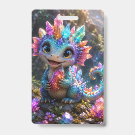 Crachá Crystal Sprout – Arte Fantasia de Dragão de Crista
