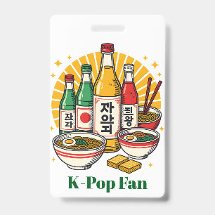 Crachá Cultura Pop Coreana Estampa no Peito