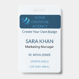 Crachá Custom Badge, Badge Identification | Company ID
