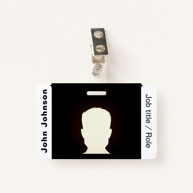 Crachá Custom Business Logo Employee Photo ID Badge (Frente com Clipe)