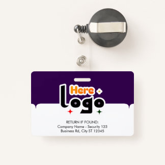 Crachá Custom Business Logo Employee Photo ID Badge