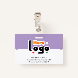 Crachá Custom Business Logo Employee Photo ID Badge