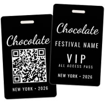 Custom Chocolate Festival Event QR Code VIP