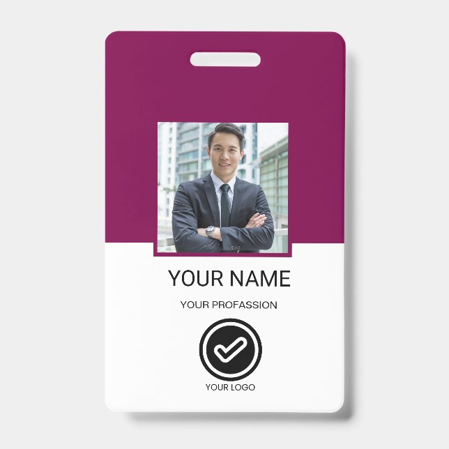 Crachá Custom Employee ID Badge (Frente)