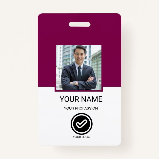 Crachá Custom Employee ID Badge (Frente)