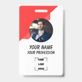 Crachá Custom Employee ID Badge with Photo