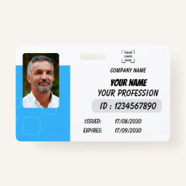 Crachá Custom Employee Photo, Signature, Logo, Name Badge
