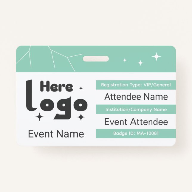 Crachá Custom Networking Event Badge ID (Frente)