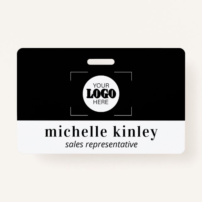 Crachá Custom plastic name badge logo QR code ID badge (Frente)