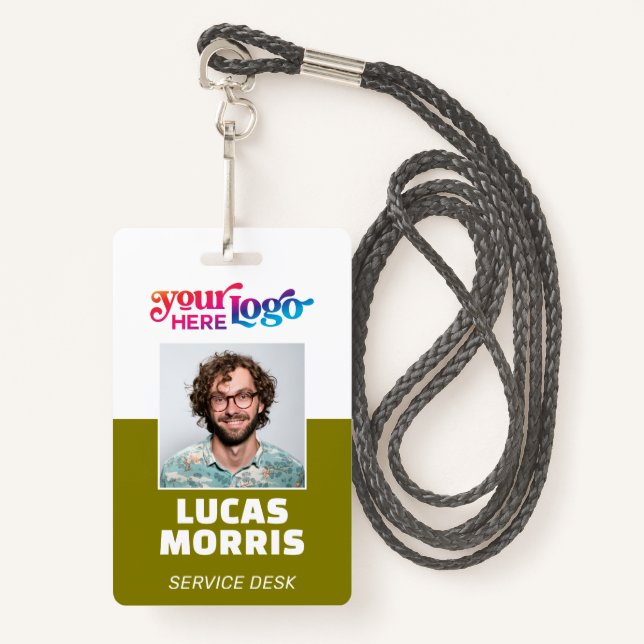 Crachá Custom Security Badge Employee/Event ID with Photo (Frente com cordão)
