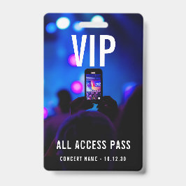 Crachá Custom VIP All Access Pass Concert Party Event