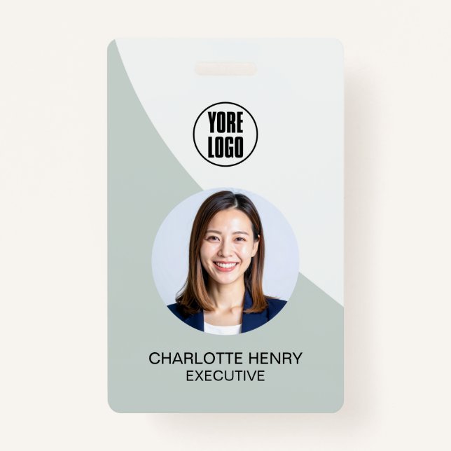 Crachá Customizable Business ID Card | Minimal Employee  (Frente)