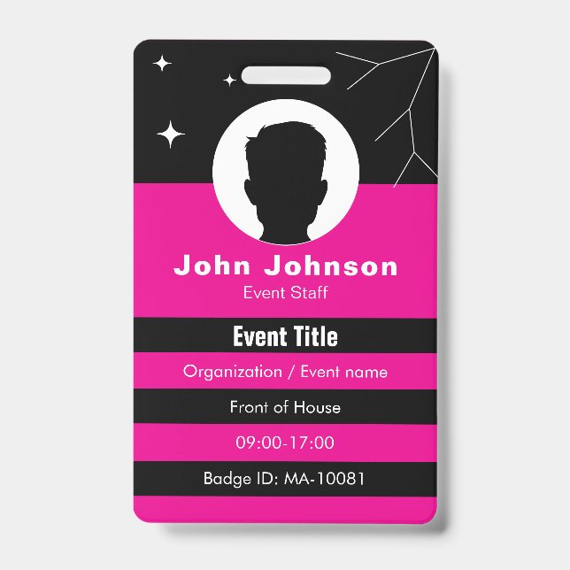 Crachá Customizable event badge ID (Frente)