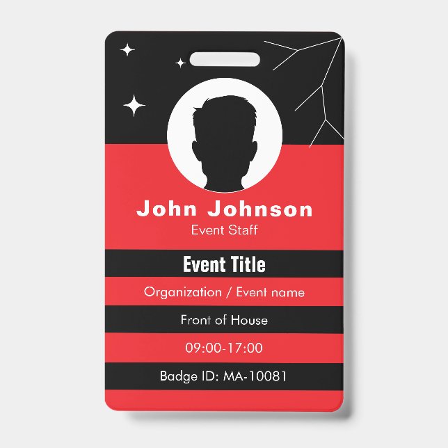Crachá Customizable event badge ID (Frente)
