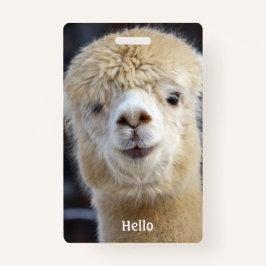 Crachá Cute Alpaca face