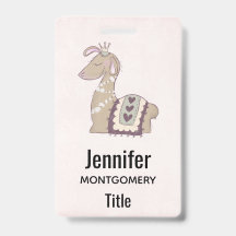 Cute Llama Princess Vestindo uma Coroa