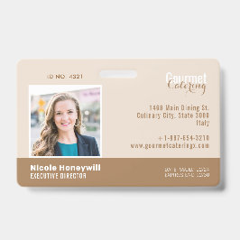 Crachá da Companhia de Catering Gourmet