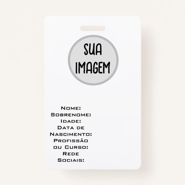 Crachá da FBDS Shop Personalizável (Frente)