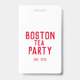 Crachá da Festa do Tea de Boston