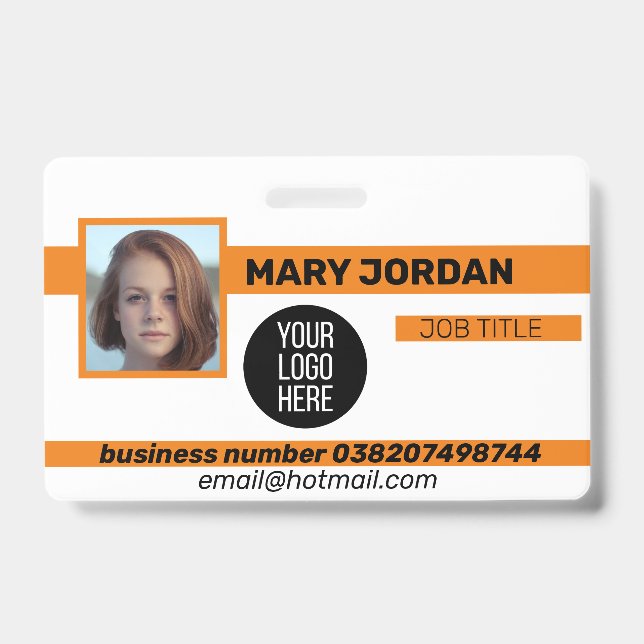 Crachá da identificação com foto (Frente)