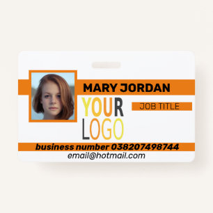 Crachá da identificação com foto