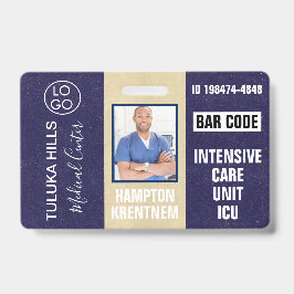 Crachá da Medica Tons de Azul Escuro