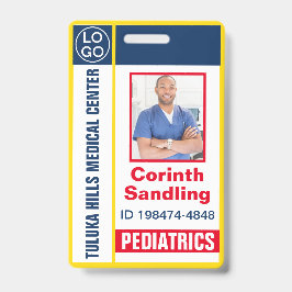 Crachá da Medica Vermelho Branco e Azul