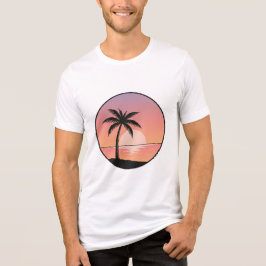 Crachá da Praia do Pôr do Sol – Camiseta Minimalis