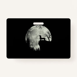 Crachá Dachshund E Lua Halloween