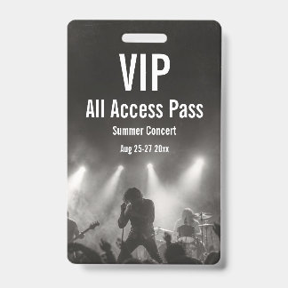 Crachá de Acesso Total Personalizado VIP para Conc