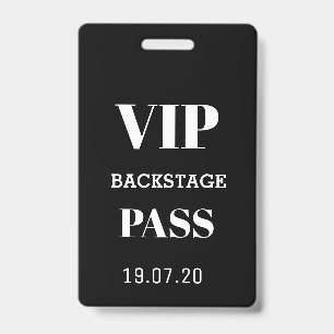 Crachá de Acesso Total VIP Blackstage de Black Whi