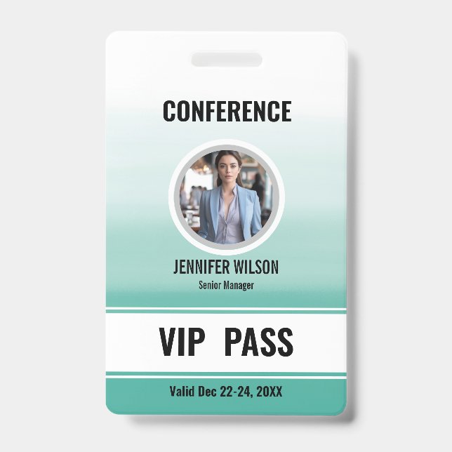 Crachá de Acesso Total VIP com Nome e Foto Persona (Frente)