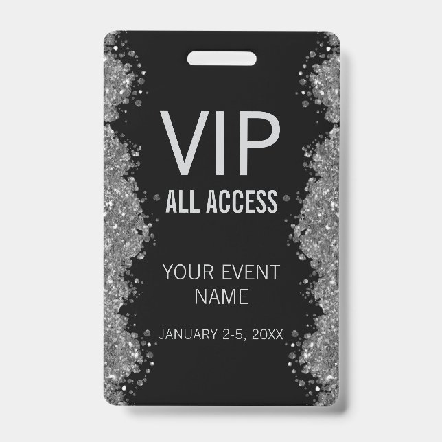 Crachá de Acesso Total VIP do Evento Black Silver  (Frente)