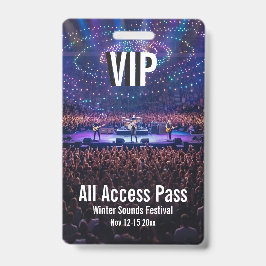 Crachá de Acesso Total VIP Personalizado para Show