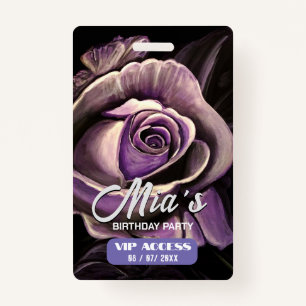 Crachá de Acesso VIP festa de aniversário