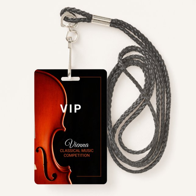 Crachá de Acesso VIP para Evento Clássico de Compe (Frente com cordão)