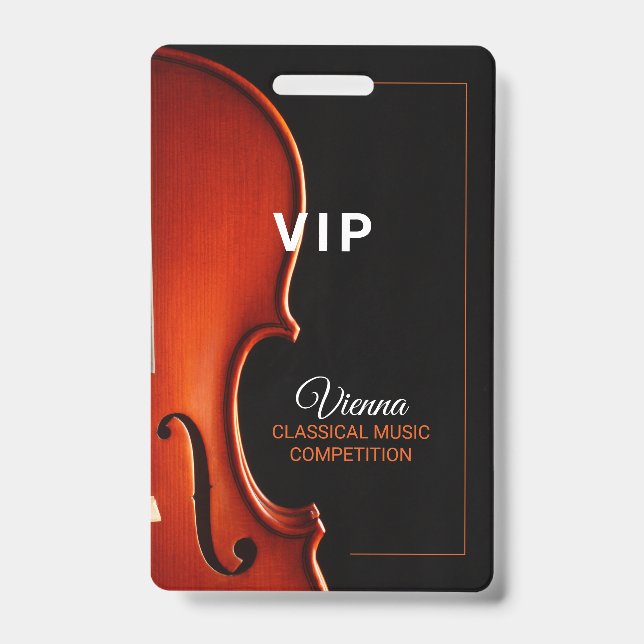 Crachá de Acesso VIP para Evento de Competição de  (Frente)