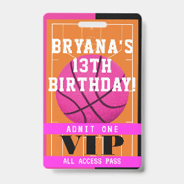 Crachá de Acesso VIP para Festa de Aniversário Ros